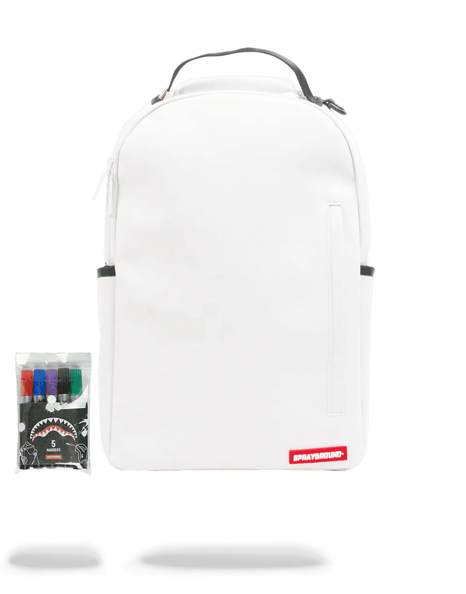 Sprayground Diy Valge Seljakott (vegan Nahk & Sisemine Rahakoti Vooder) & Markerid Kaasas 99000