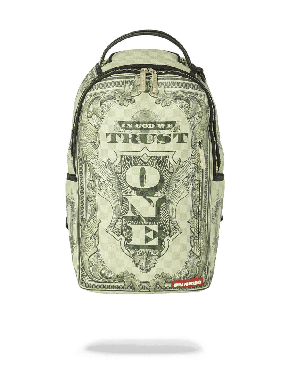 Sprayground IN GOD WE TRUST GREEN BACKPACK (ONE OF ONE) 99000
