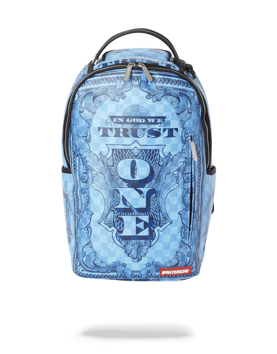Sprayground IN GOD WE TRUST BLUE BACKPACK (ONE OF ONE) 99000