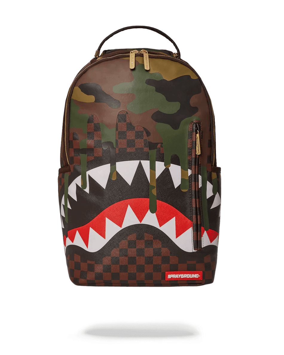 Sprayground Camo Drip Sharks In Paris Reppu (dlxv) 99000