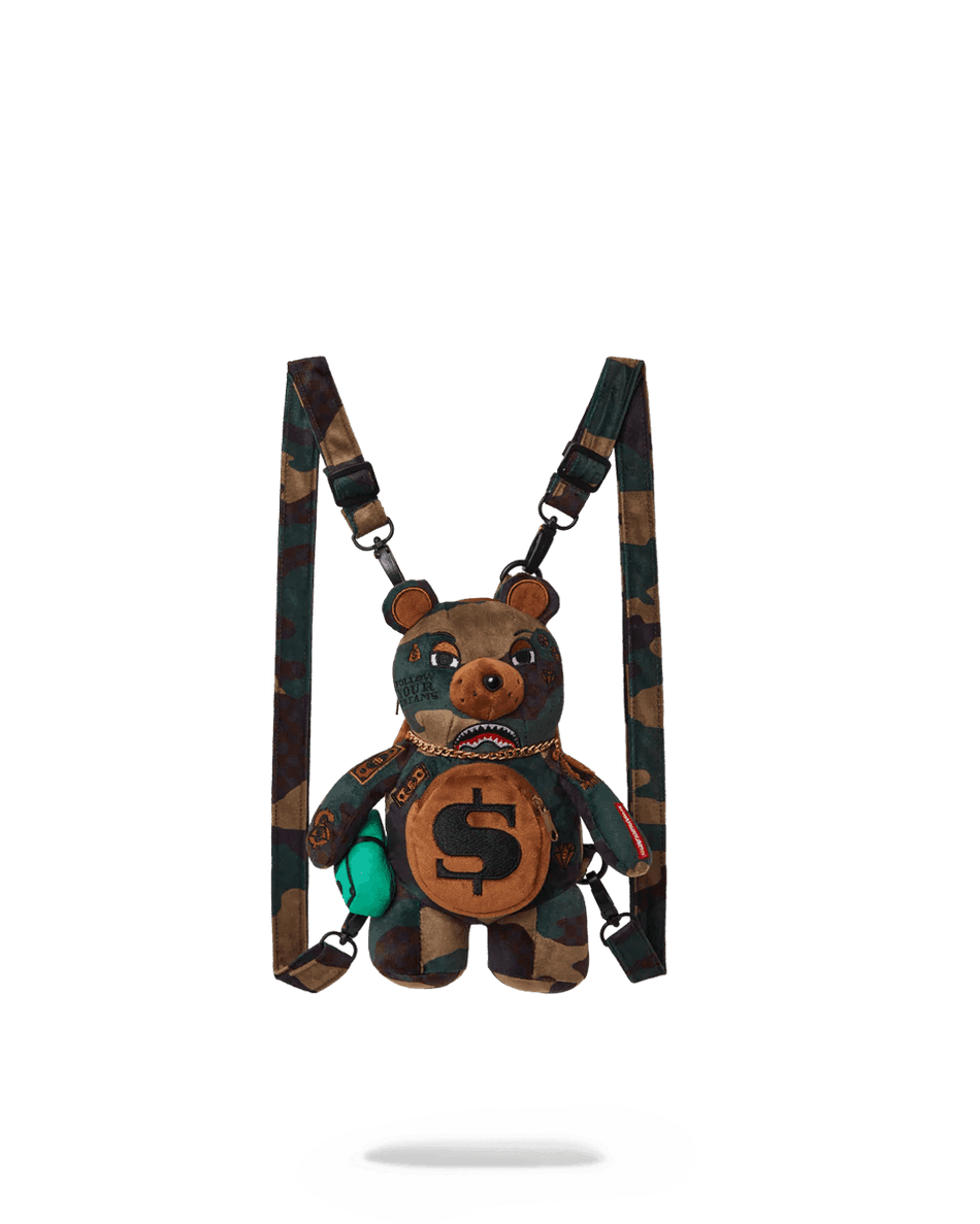 Sprayground תיק גב דובון - Camocheck Moneybear 99000