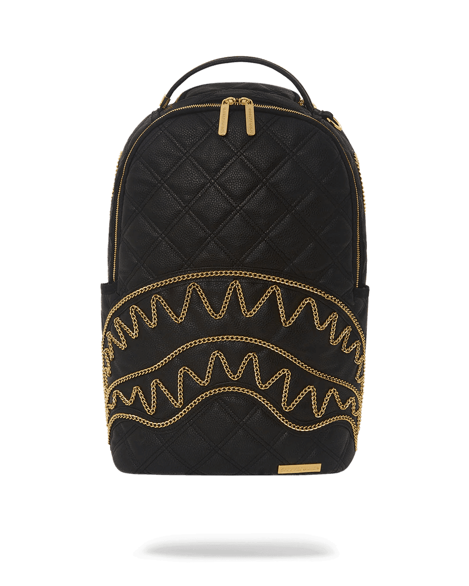 Sprayground Noir Quilt Guld Kæde Haj Rygsæk (dlxv) 99000