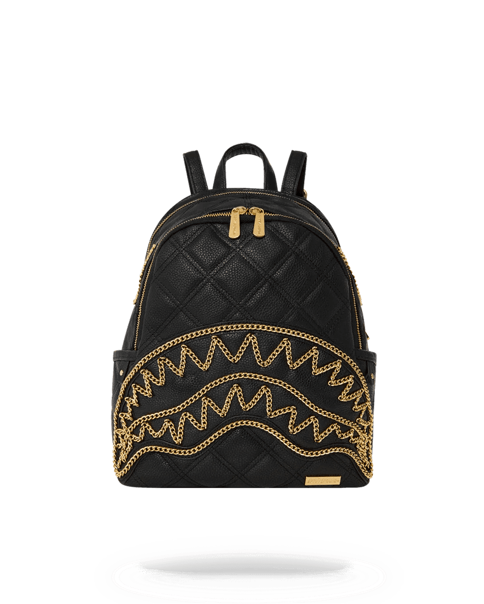 Sprayground Noir κουβέρτα χρυσή αλυσίδα καρχαρίας Savage σακίδιο 99000