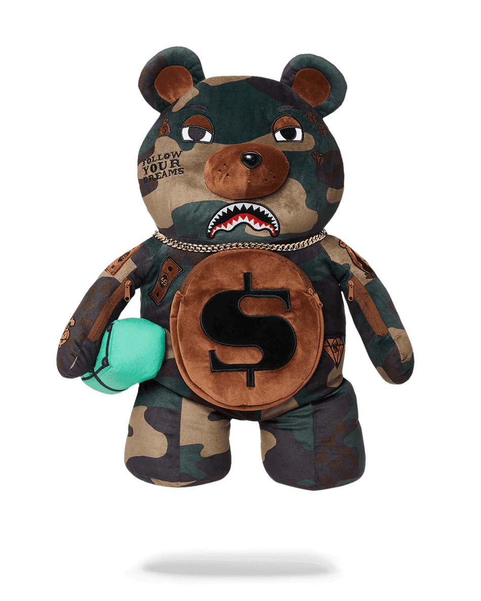 Sprayground Camocheck Moneybear Teddybear Seljakott 99000