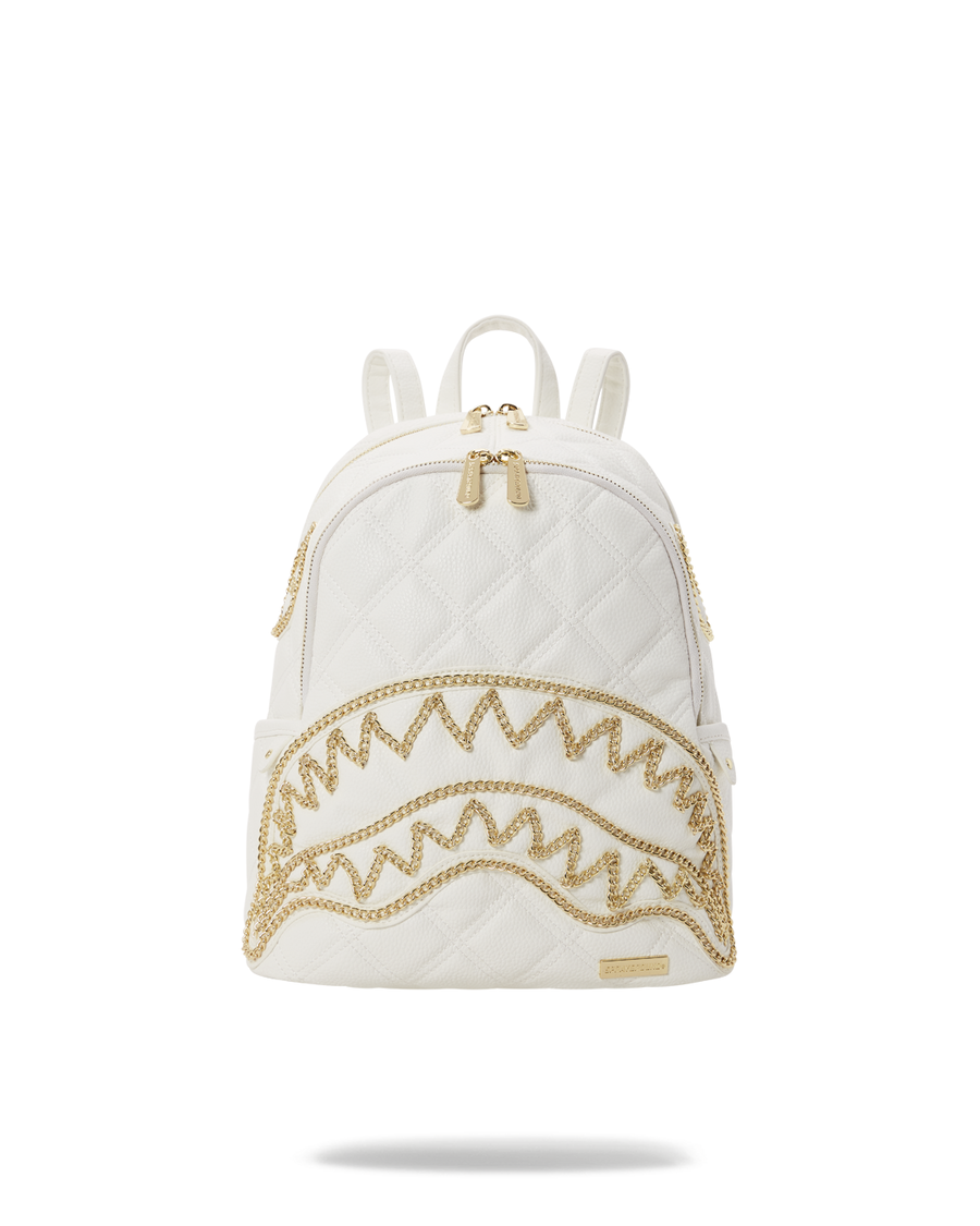Sprayground Riviera Le Blanc Gold Chain Shark Savage Nahrbtnik