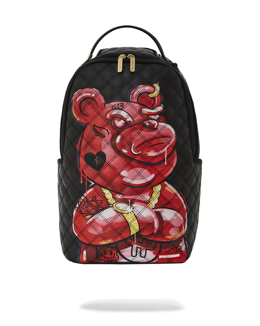 Sprayground Quilt Sac à Dos Diablo Ours Peint à La Main (dlxv)