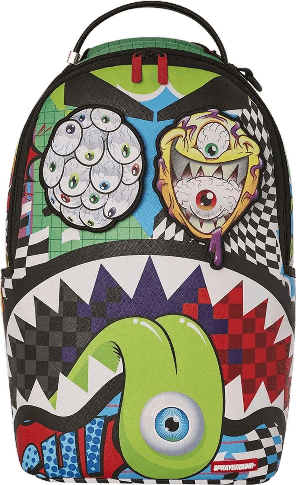 Sprayground Psycho Welt Des Spaßes Rucksack (mit Abnehmbaren Klettaugen) 99000