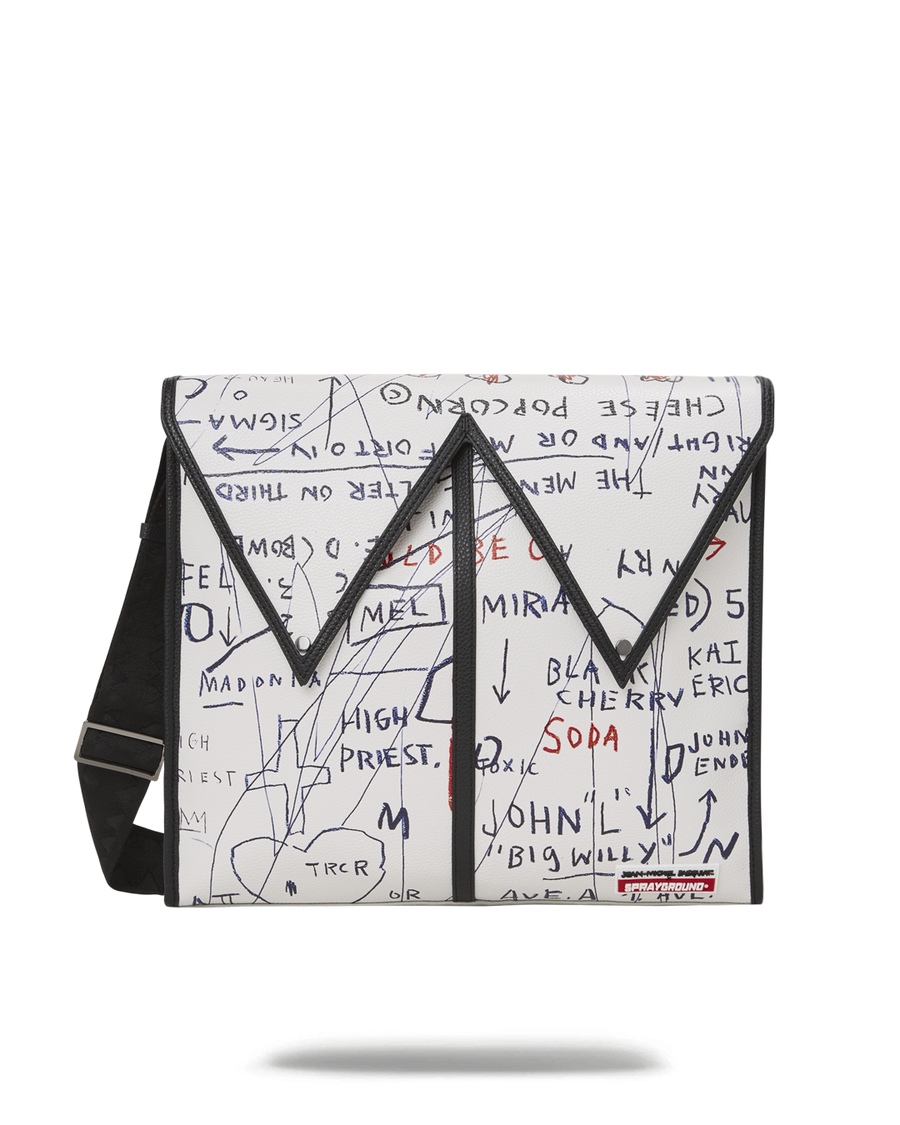 Sprayground Official Basquiat Untitled (ostepopcorn) 1983 Sling Messenger