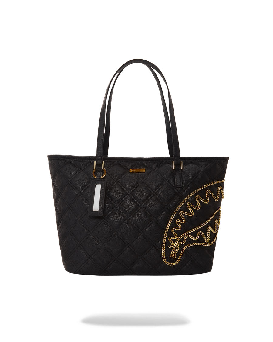 Sprayground Noir Quilt Goldkette Hai-Tasche