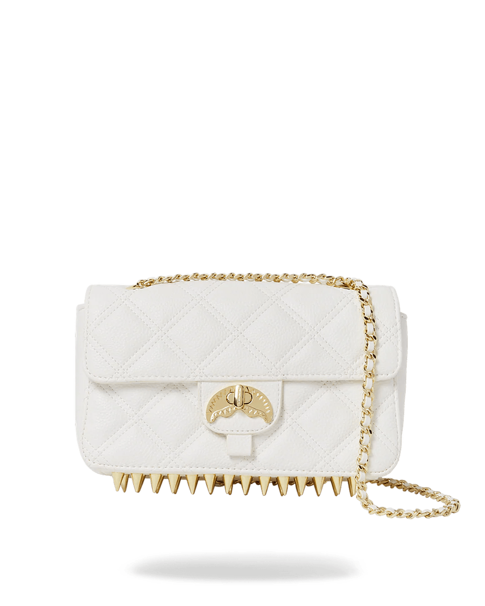 Sprayground Riviera Le Blanc Złoty łańcuch Torba W Kształcie Rekina 99000