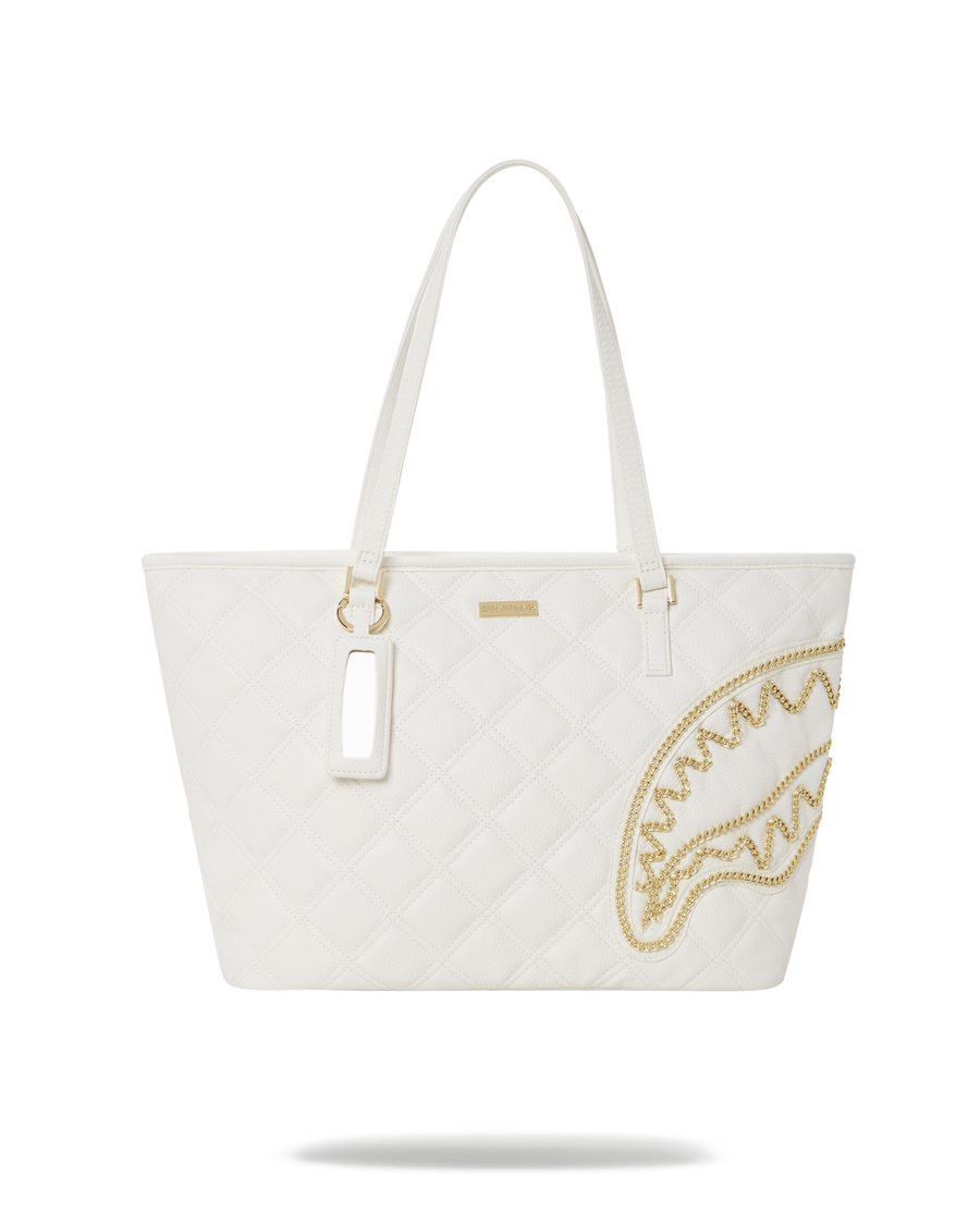 Sprayground Riviera Le Blanc Zlatý řetěz žraločí Taška