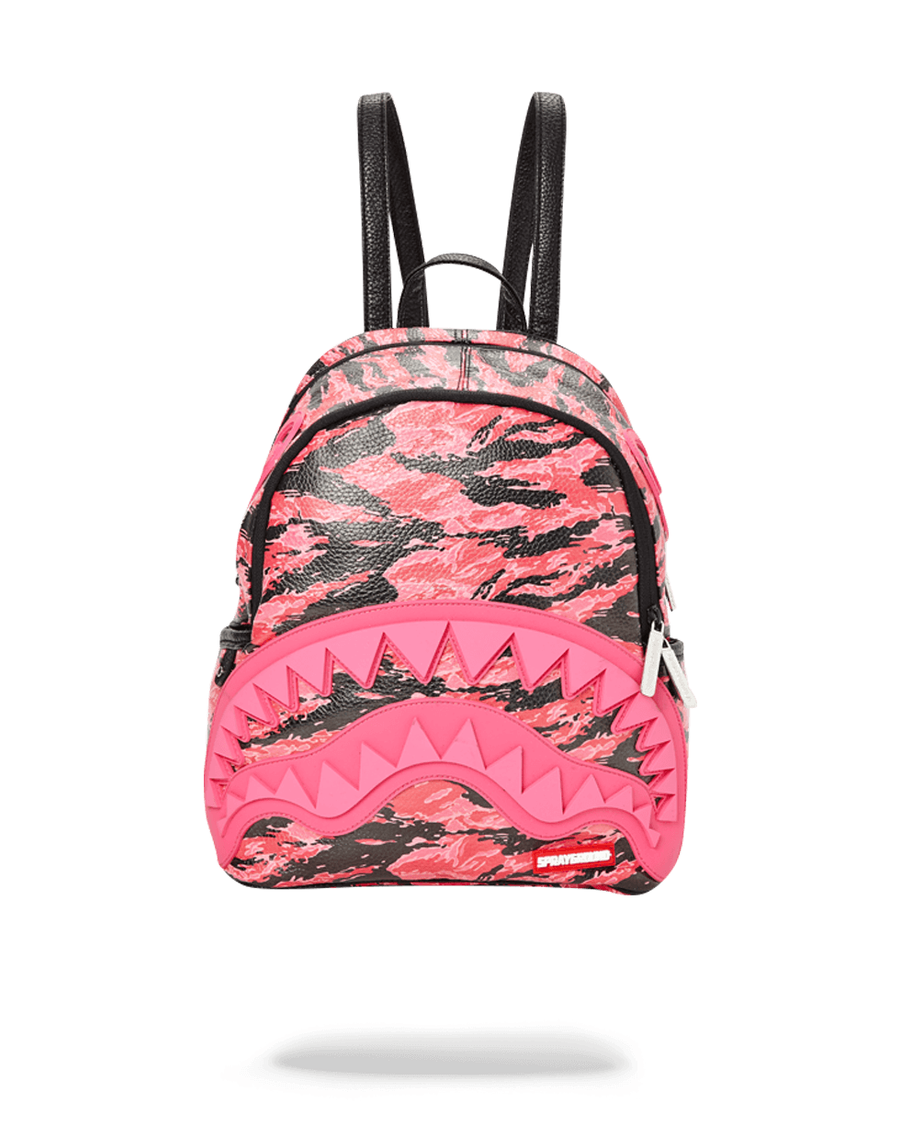 Sprayground Pink Tiger Camo Sharkmouth Savage Rucsac