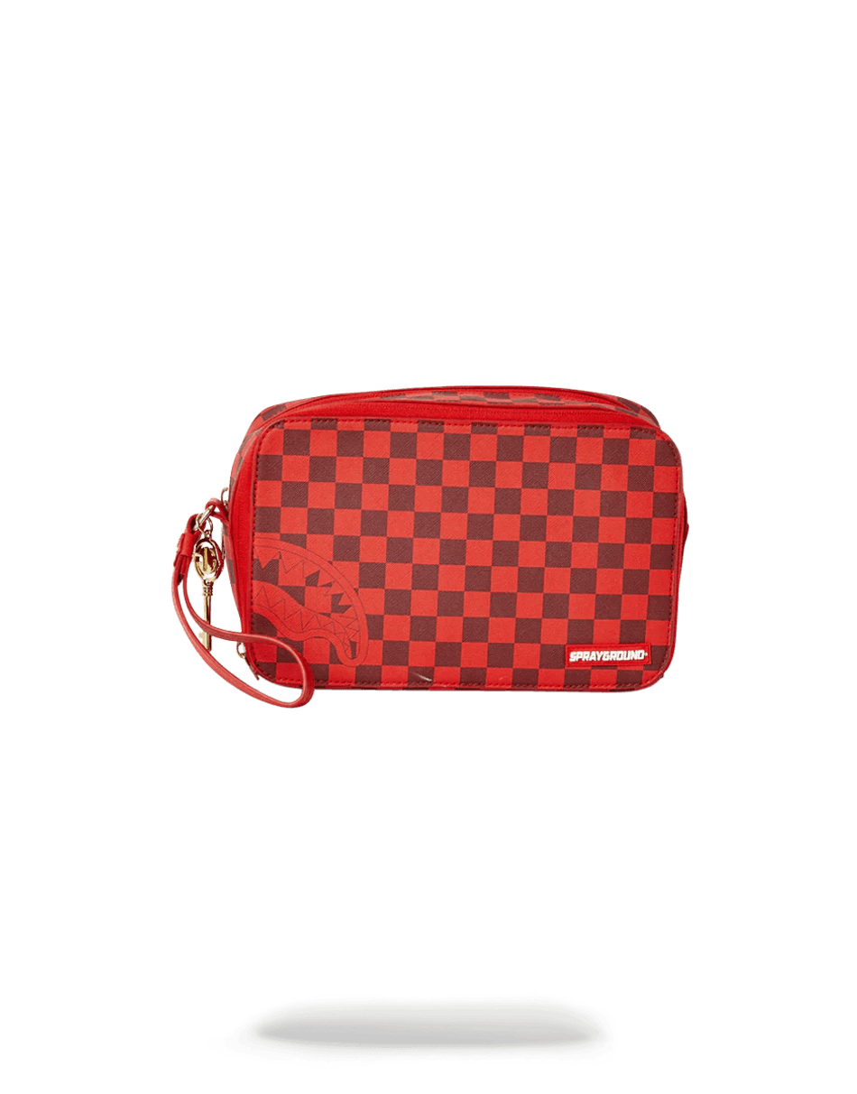 Sprayground Tiburones En París Neceser Rojo También Conocido Como Bolsas De Dinero 99000