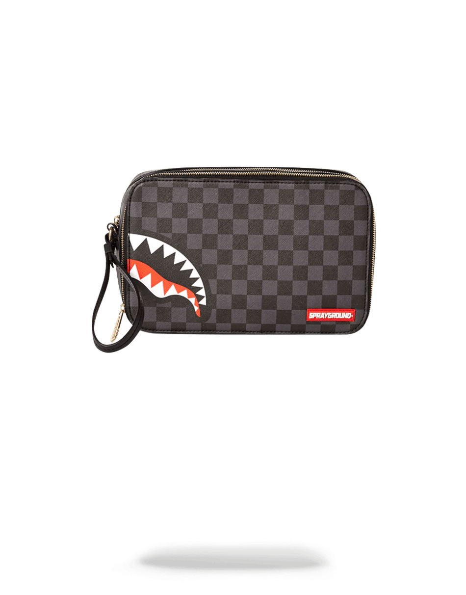 Sprayground Haier I Paris (svart Rutet Utgave) Toalettveske Aka Pengesekker 99000