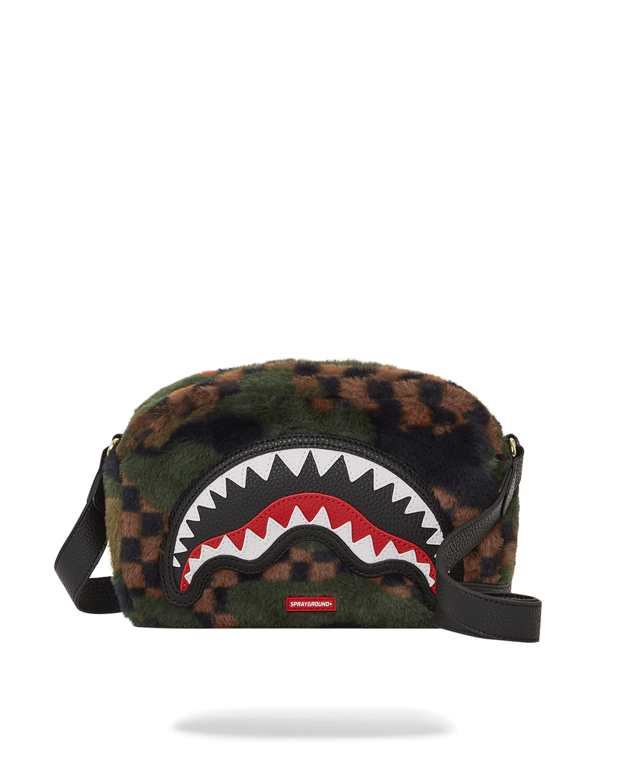 Sprayground Big Sky Fur Shark Messenger Brick Bag