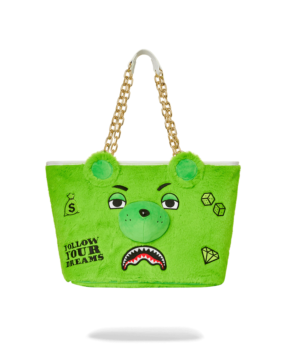 Sprayground Plysch Pengabjörn Tote (grön) 99000