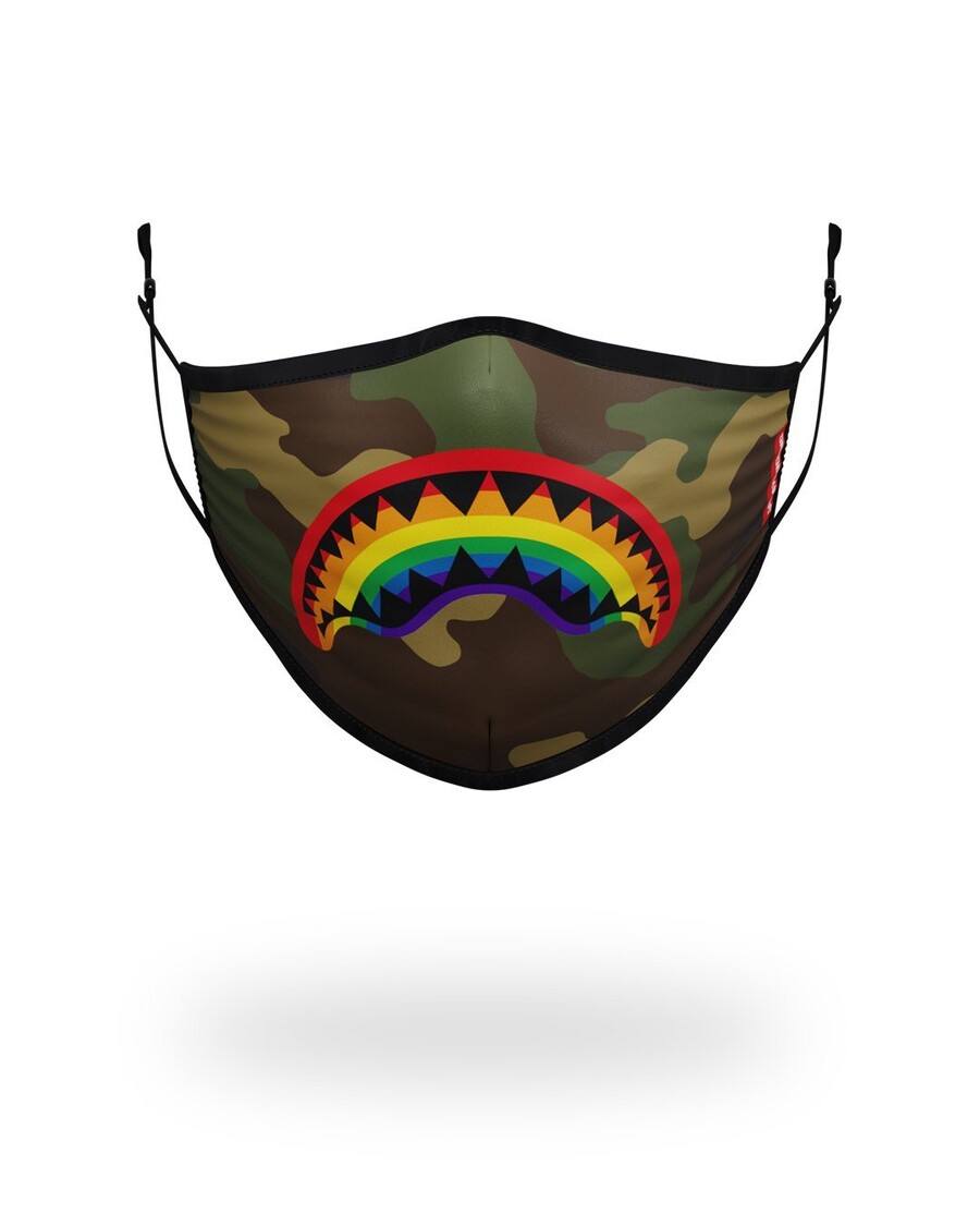 Máscara Facial Adulta Em Forma De Tubarão Arco-íris Sprayground