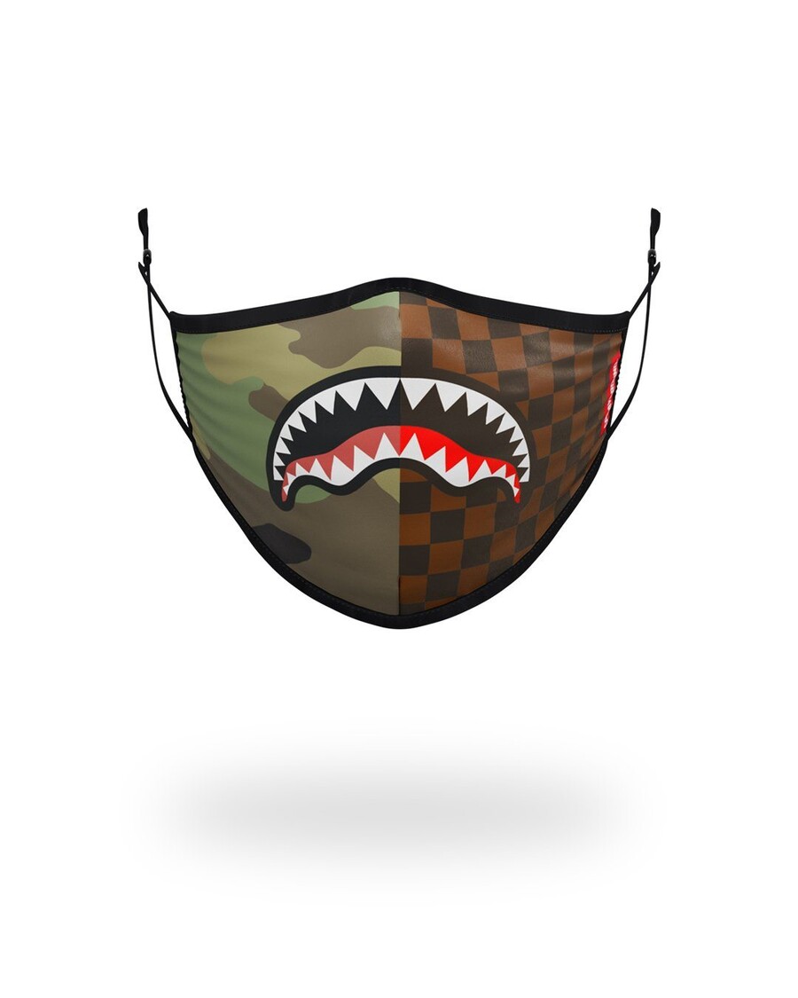 Masque Ajusté Pour Enfants Sprayground : Carreaux Et Camouflage