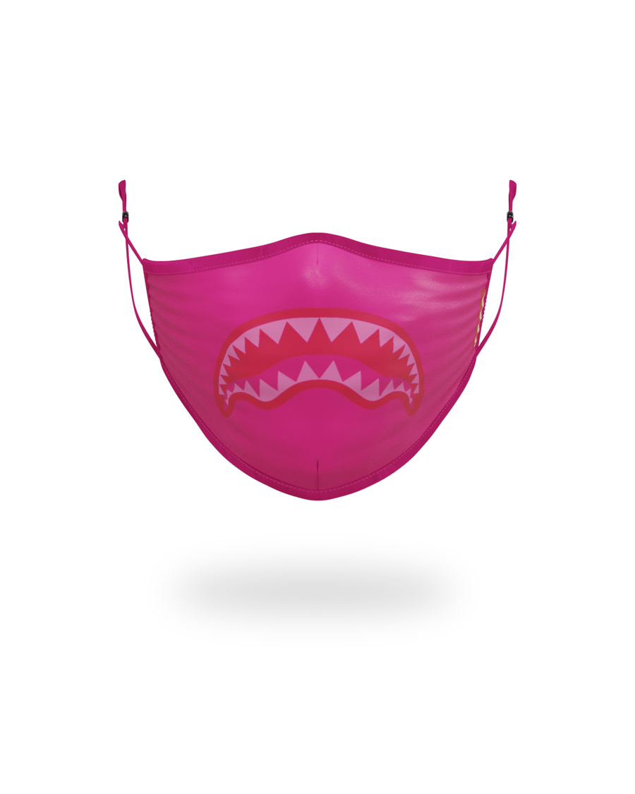 Máscara Facial Ajustável De Tubarão Rosa Adulto Sprayground