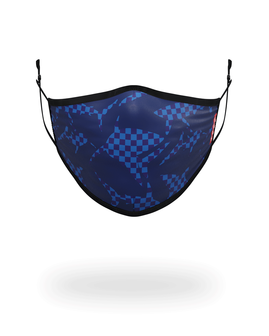 Sprayground Shark Check (blå) Ansigtsmaske