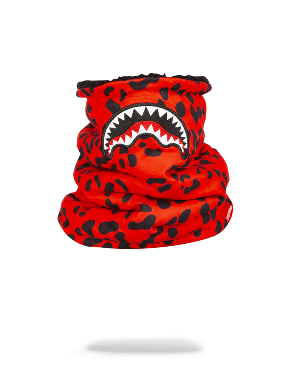 Sprayground κόκκινος λεοπάρδαλη λαιμός ζεστάντης 99901