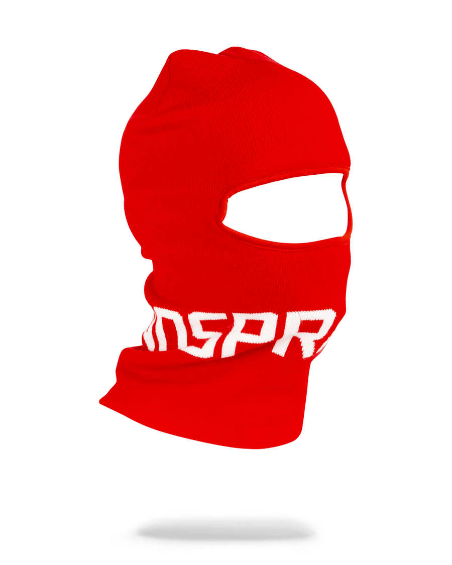 Sprey Alanı Kırmızı Sprey Alanı Logosu Kayak Maskesi