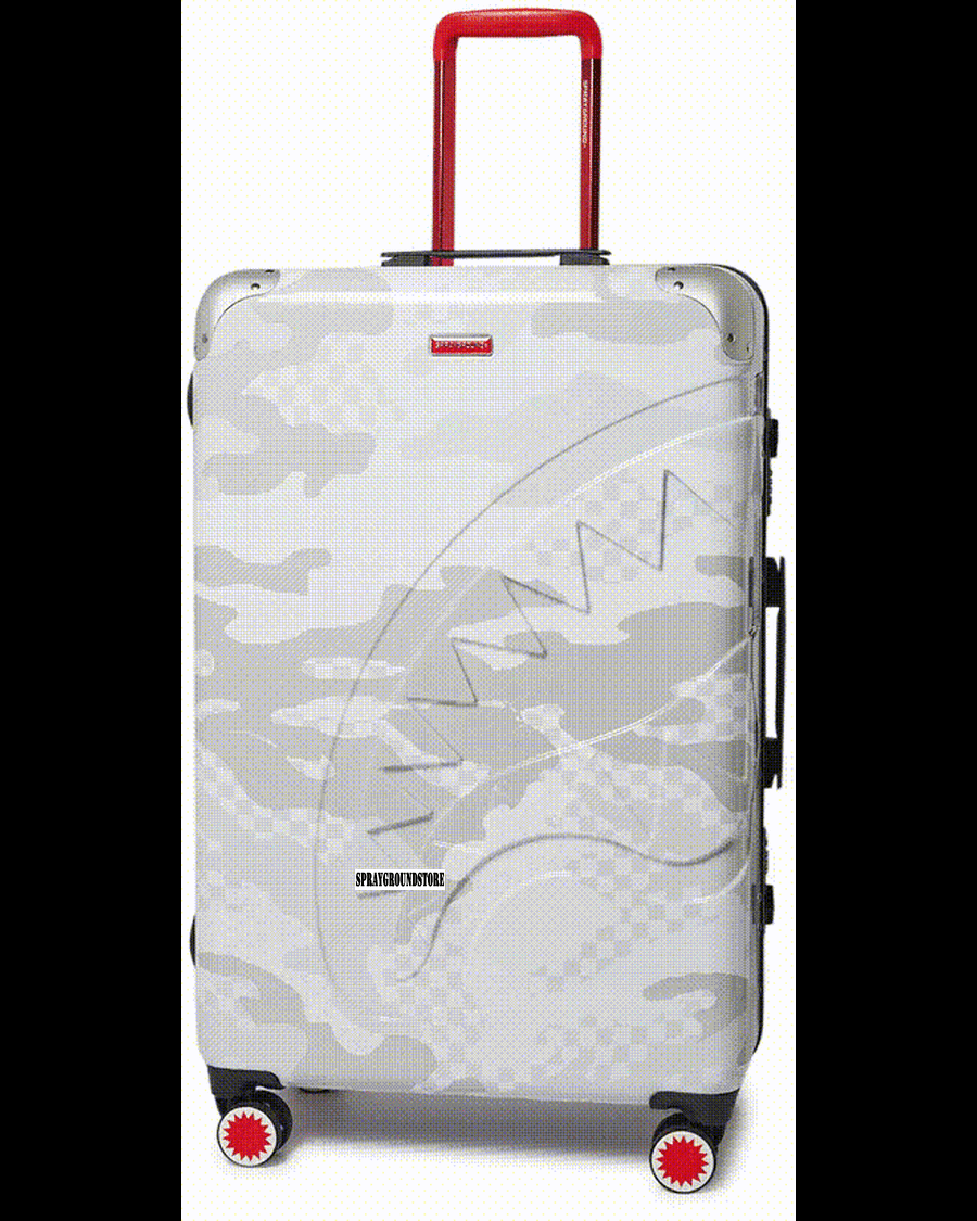 Sprayground 3am Le Blanc Sharknautics Bagage Rigide Pleine Grandeur